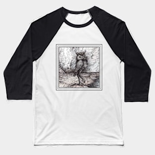 Owl King - Medieval style Baseball T-Shirt